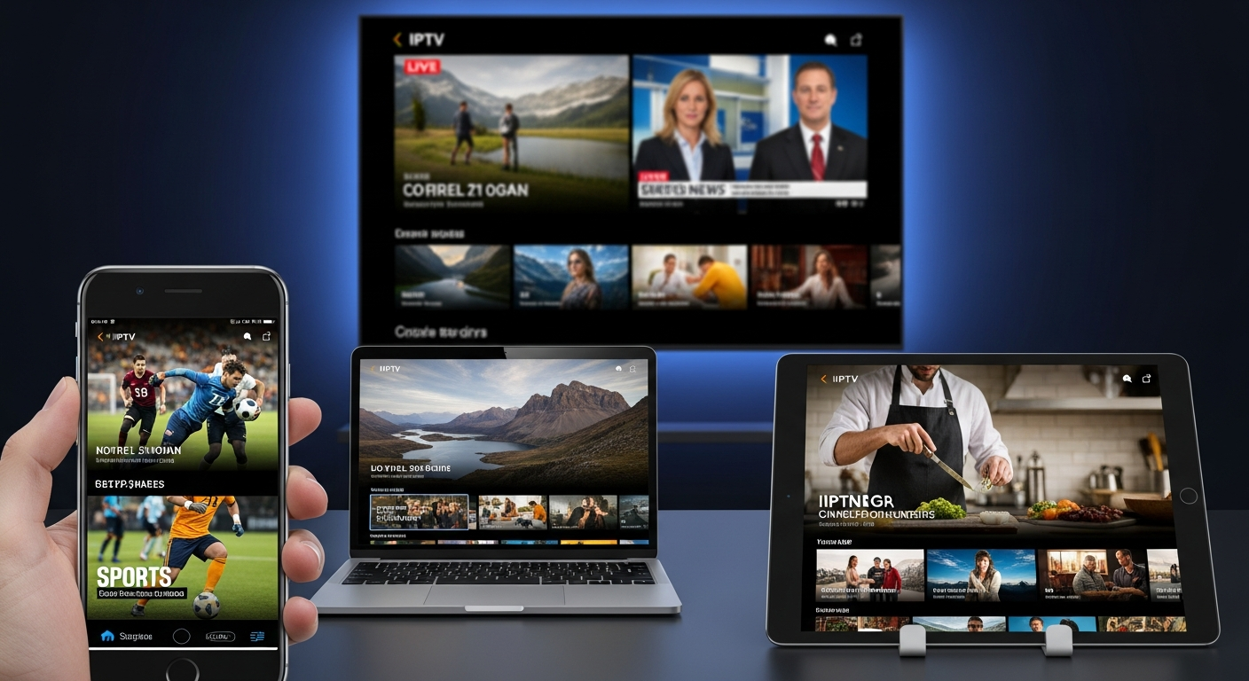 IPTV Streaming auf mehreren Geräten - Smart TV, Smartphone, Tablet und Laptop